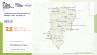 25 communes retenues dans l’Aisne pour le programme Petites villes de demain.