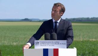 Président de la République - commémoration des combats de Montcornet et la bataille de France